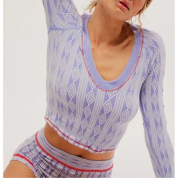 Free People Mountain High Layer / Blueberry Combo NWT (XS/S) - Picture 1 of 3